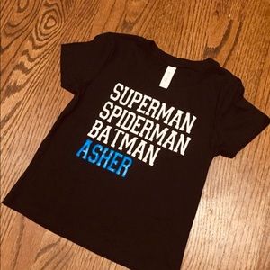 New! BOYS Personalized Superhero Custom Tee